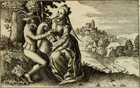 An illustration from Le centre de l'amour : decouvert soubs divers emblesmes galans et facetieux (1687)