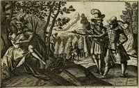 An illustration from Le centre de l'amour : decouvert soubs divers emblesmes galans et facetieux (1687)