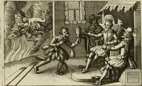 An illustration from Le centre de l'amour : decouvert soubs divers emblesmes galans et facetieux (1687)