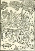 An illustration from Le chevalier délibéré (1898)