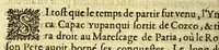 An illustration from Le commentaire royal, ov L'histoire des Yncas, roys dv Perv; contenant leur origine, depuis le premier Ynca Manco Capac, leur establissement, leur idolatrie, leurs sacrifices, leurs vies, leurs loix, leur gouuernement en paix & en guerre, leurs conquestes; les merueilles du temple du soleil; ses incroyables richesses, & tout l'estat de ce grand empire, auant que les Espagnols s'en fissent maistres, au temps de Huascar, & d'Atahuallpa. ... Oeuure curieuse, & tout à faict necessaire à l'intelligence de l'histoire des Indes. (1633)