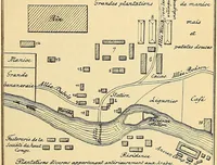 An illustration from ... Le Congo, historique, diplomatique, physique, politique, économique, humanitaire & colonial, ouvrage contenant une grande carte en quatre feuilles, tirée en couleurs (1894)