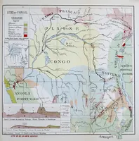 An illustration from ... Le Congo, historique, diplomatique, physique, politique, économique, humanitaire & colonial, ouvrage contenant une grande carte en quatre feuilles, tirée en couleurs (1894)