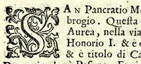 An illustration from Le cose maravigliose dell'alma città di Roma : dove si veggono il movimento delle guglie, & gli acquedutti per condurre l'Acqua Felice, le ample e commode strade, fatte à beneficio publico dal santissimo Sisto V. P.O.M. : et si tratta delle chiese, rappresentate in disegno da Gieronimo Francino, con le stationi, & reliquie de' corpi santi che vi sono, et vn trattato del modo d'acquistare l'indulgenze : la guida romana, che insegna facilmente à i forastieri à ritrouare le più notabili cose di Roma : li nomi de i sommi pontefici, imperatori, & altri principi christiani : il numero delle parrocchie & compagnie che sono in Roma : l'antichità di Roma, breuemente raccolta : & vn discorso sopra li fuochi de gli antichi (1588)
