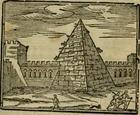 Picture 13 of 48 from Le cose maravigliose di Roma : cioè, chiese, e luoghi pij, con la delineatione dell'edificio, loro historia, ornamenti, pitture, e sculture, co'l nome de' pittori e scultori che l'han fatte : cimiterij, reliquie, corpi santi, stationi, & indulgenze che vi sono ... : la guida romana, che insegna a' forastieri di trouar facilmente le sudette cose ; i nomi de' sommi pontefici, imperatori, rè & altri prencipi christiani : le sette famose marauiglie del mondo : con le poste principali d'Italia & altre cose notabili (1640), leaf 20