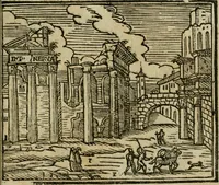 Picture 41 of 48 from Le cose maravigliose di Roma : cioè, chiese, e luoghi pij, con la delineatione dell'edificio, loro historia, ornamenti, pitture, e sculture, co'l nome de' pittori e scultori che l'han fatte : cimiterij, reliquie, corpi santi, stationi, & indulgenze che vi sono ... : la guida romana, che insegna a' forastieri di trouar facilmente le sudette cose ; i nomi de' sommi pontefici, imperatori, rè & altri prencipi christiani : le sette famose marauiglie del mondo : con le poste principali d'Italia & altre cose notabili (1640), leaf 88