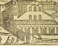 Picture 7 of 43 from Le cose merauigliose dell'alma città di Roma : doue si tratta delle chiese, stationi, reliquie corpi santi, che vi sono, e diuersi maritaggi di pouere zitelle, che si fanno : con la guida romana, che insegna facilmente à forastieri di ritrouare le cose più notabili di Roma : li nomi de' sommi pontefici, imperatori, & altri principi christiani, con le principali poste d'Italia : con aggiunta d'altre cose sacre da Clemente VIII, Paolo V, Vrbano VIII, Innocentio X & Alessandro VII : con le sette merauiglie del mondo, & altre cose notabili (1666), leaf 22