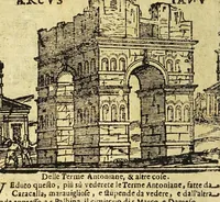 Picture 23 of 43 from Le cose merauigliose dell'alma città di Roma : doue si tratta delle chiese, stationi, reliquie corpi santi, che vi sono, e diuersi maritaggi di pouere zitelle, che si fanno : con la guida romana, che insegna facilmente à forastieri di ritrouare le cose più notabili di Roma : li nomi de' sommi pontefici, imperatori, & altri principi christiani, con le principali poste d'Italia : con aggiunta d'altre cose sacre da Clemente VIII, Paolo V, Vrbano VIII, Innocentio X & Alessandro VII : con le sette merauiglie del mondo, & altre cose notabili (1666), leaf 78