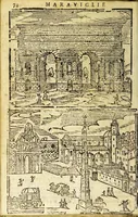 Picture 24 of 43 from Le cose merauigliose dell'alma città di Roma : doue si tratta delle chiese, stationi, reliquie corpi santi, che vi sono, e diuersi maritaggi di pouere zitelle, che si fanno : con la guida romana, che insegna facilmente à forastieri di ritrouare le cose più notabili di Roma : li nomi de' sommi pontefici, imperatori, & altri principi christiani, con le principali poste d'Italia : con aggiunta d'altre cose sacre da Clemente VIII, Paolo V, Vrbano VIII, Innocentio X & Alessandro VII : con le sette merauiglie del mondo, & altre cose notabili (1666), leaf 80
