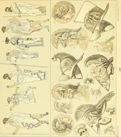 An illustration from Le costume historique. Cinq cents planches, trois cents en couleurs, or et argent, deux cents en camaieu. Types principaux du vêtement et de la parure, rapprochés de ceux de l'intérieur de l'habitation dans tous les temps et chez tous les peuples, avec de nombreux détails sur le mobilier, les armes, les objets usuels, les moyens de transport, etc (1888)