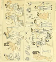 An illustration from Le costume historique. Cinq cents planches, trois cents en couleurs, or et argent, deux cents en camaieu. Types principaux du vêtement et de la parure, rapprochés de ceux de l'intérieur de l'habitation dans tous les temps et chez tous les peuples, avec de nombreux détails sur le mobilier, les armes, les objets usuels, les moyens de transport, etc (1888)