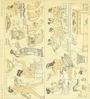 Picture 24 of 118 from Le costume historique. Cinq cents planches, trois cents en couleurs, or et argent, deux cents en camaieu. Types principaux du vêtement et de la parure, rapprochés de ceux de l'intérieur de l'habitation dans tous les temps et chez tous les peuples, avec de nombreux détails sur le mobilier, les armes, les objets usuels, les moyens de transport, etc (1888), leaf 141