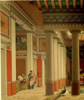 An illustration from Le costume historique. Cinq cents planches, trois cents en couleurs, or et argent, deux cents en camaieu. Types principaux du vêtement et de la parure, rapprochés de ceux de l'intérieur de l'habitation dans tous les temps et chez tous les peuples, avec de nombreux détails sur le mobilier, les armes, les objets usuels, les moyens de transport, etc (1888)