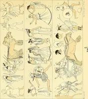An illustration from Le costume historique. Cinq cents planches, trois cents en couleurs, or et argent, deux cents en camaieu. Types principaux du vêtement et de la parure, rapprochés de ceux de l'intérieur de l'habitation dans tous les temps et chez tous les peuples, avec de nombreux détails sur le mobilier, les armes, les objets usuels, les moyens de transport, etc (1888)
