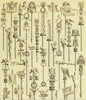 Picture 40 of 118 from Le costume historique. Cinq cents planches, trois cents en couleurs, or et argent, deux cents en camaieu. Types principaux du vêtement et de la parure, rapprochés de ceux de l'intérieur de l'habitation dans tous les temps et chez tous les peuples, avec de nombreux détails sur le mobilier, les armes, les objets usuels, les moyens de transport, etc (1888), leaf 233