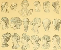An illustration from Le costume historique. Cinq cents planches, trois cents en couleurs, or et argent, deux cents en camaieu. Types principaux du vêtement et de la parure, rapprochés de ceux de l'intérieur de l'habitation dans tous les temps et chez tous les peuples, avec de nombreux détails sur le mobilier, les armes, les objets usuels, les moyens de transport, etc (1888)
