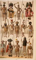 Picture 72 of 118 from Le costume historique. Cinq cents planches, trois cents en couleurs, or et argent, deux cents en camaieu. Types principaux du vêtement et de la parure, rapprochés de ceux de l'intérieur de l'habitation dans tous les temps et chez tous les peuples, avec de nombreux détails sur le mobilier, les armes, les objets usuels, les moyens de transport, etc (1888), leaf 415