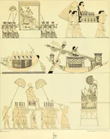 An illustration from Le costume historique. Cinq cents planches, trois cents en couleurs, or et argent, deux cents en camaieu. Types principaux du vêtement et de la parure, rapprochés de ceux de l'intérieur de l'habitation dans tous les temps et chez tous les peuples, avec de nombreux détails sur le mobilier, les armes, les objets usuels, les moyens de transport, etc (1888)