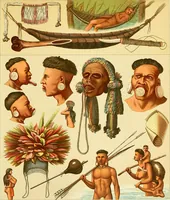 An illustration from Le costume historique. Cinq cents planches, trois cents en couleurs, or et argent, deux cents en camaieu. Types principaux du vêtement et de la parure, rapprochés de ceux de l'intérieur de l'habitation dans tous les temps et chez tous les peuples, avec de nombreux détails sur le mobilier, les armes, les objets usuels, les moyens de transport, etc (1888)