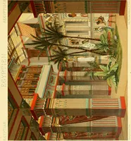 Picture 9 of 118 from Le costume historique. Cinq cents planches, trois cents en couleurs, or et argent, deux cents en camaieu. Types principaux du vêtement et de la parure, rapprochés de ceux de l'intérieur de l'habitation dans tous les temps et chez tous les peuples, avec de nombreux détails sur le mobilier, les armes, les objets usuels, les moyens de transport, etc (1888), leaf 57