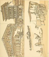 An illustration from Le costume historique. Cinq cents planches, trois cents en couleurs, or et argent, deux cents en camaieu. Types principaux du vêtement et de la parure, rapprochés de ceux de l'intérieur de l'habitation dans tous les temps et chez tous les peuples, avec de nombreux détails sur le mobilier, les armes, les objets usuels, les moyens de transport, etc (1888)