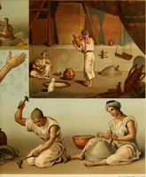 An illustration from Le costume historique. Cinq cents planches, trois cents en couleurs, or et argent, deux cents en camaieu. Types principaux du vêtement et de la parure, rapprochés de ceux de l'intérieur de l'habitation dans tous les temps et chez tous les peuples, avec de nombreux détails sur le mobilier, les armes, les objets usuels, les moyens de transport, etc (1888)