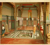 Picture 67 of 105 from Le costume historique. Cinq cents planches, trois cents en couleurs, or et argent, deux cents en camaieu. Types principaux du vêtement et de la parure, rapprochés de ceux de l'intérieur de l'habitation dans tous les temps et chez tous les peuples, avec de nombreux détails sur le mobilier, les armes, les objets usuels, les moyens de transport, etc (1888), leaf 318
