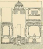 An illustration from Le costume historique. Cinq cents planches, trois cents en couleurs, or et argent, deux cents en camaieu. Types principaux du vêtement et de la parure, rapprochés de ceux de l'intérieur de l'habitation dans tous les temps et chez tous les peuples, avec de nombreux détails sur le mobilier, les armes, les objets usuels, les moyens de transport, etc (1888)