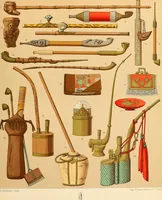 An illustration from Le costume historique. Cinq cents planches, trois cents en couleurs, or et argent, deux cents en camaieu. Types principaux du vêtement et de la parure, rapprochés de ceux de l'intérieur de l'habitation dans tous les temps et chez tous les peuples, avec de nombreux détails sur le mobilier, les armes, les objets usuels, les moyens de transport, etc (1888)