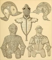 An illustration from Le costume historique. Cinq cents planches, trois cents en couleurs, or et argent, deux cents en camaieu. Types principaux du vêtement et de la parure, rapprochés de ceux de l'intérieur de l'habitation dans tous les temps et chez tous les peuples, avec de nombreux détails sur le mobilier, les armes, les objets usuels, les moyens de transport, etc (1888)