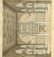 An illustration from Le costume historique. Cinq cents planches, trois cents en couleurs, or et argent, deux cents en camaieu. Types principaux du vêtement et de la parure, rapprochés de ceux de l'intérieur de l'habitation dans tous les temps et chez tous les peuples, avec de nombreux détails sur le mobilier, les armes, les objets usuels, les moyens de transport, etc (1888)