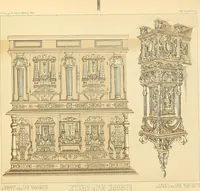 Picture 102 of 106 from Le costume historique. Cinq cents planches, trois cents en couleurs, or et argent, deux cents en camaieu. Types principaux du vêtement et de la parure, rapprochés de ceux de l'intérieur de l'habitation dans tous les temps et chez tous les peuples, avec de nombreux détails sur le mobilier, les armes, les objets usuels, les moyens de transport, etc (1888), leaf 512