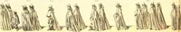 An illustration from Le costume historique. Cinq cents planches, trois cents en couleurs, or et argent, deux cents en camaieu. Types principaux du vêtement et de la parure, rapprochés de ceux de l'intérieur de l'habitation dans tous les temps et chez tous les peuples, avec de nombreux détails sur le mobilier, les armes, les objets usuels, les moyens de transport, etc (1888)