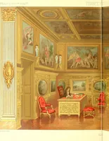 Picture 64 of 109 from Le costume historique. Cinq cents planches, trois cents en couleurs, or et argent, deux cents en camaieu. Types principaux du vêtement et de la parure, rapprochés de ceux de l'intérieur de l'habitation dans tous les temps et chez tous les peuples, avec de nombreux détails sur le mobilier, les armes, les objets usuels, les moyens de transport, etc (1888), leaf 261