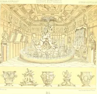 An illustration from Le costume historique. Cinq cents planches, trois cents en couleurs, or et argent, deux cents en camaieu. Types principaux du vêtement et de la parure, rapprochés de ceux de l'intérieur de l'habitation dans tous les temps et chez tous les peuples, avec de nombreux détails sur le mobilier, les armes, les objets usuels, les moyens de transport, etc (1888)