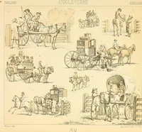 An illustration from Le costume historique. Cinq cents planches, trois cents en couleurs, or et argent, deux cents en camaieu. Types principaux du vêtement et de la parure, rapprochés de ceux de l'intérieur de l'habitation dans tous les temps et chez tous les peuples, avec de nombreux détails sur le mobilier, les armes, les objets usuels, les moyens de transport, etc (1888)