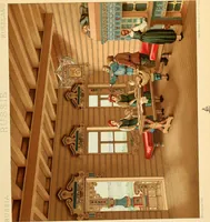 An illustration from Le costume historique. Cinq cents planches, trois cents en couleurs, or et argent, deux cents en camaieu. Types principaux du vêtement et de la parure, rapprochés de ceux de l'intérieur de l'habitation dans tous les temps et chez tous les peuples, avec de nombreux détails sur le mobilier, les armes, les objets usuels, les moyens de transport, etc (1888)