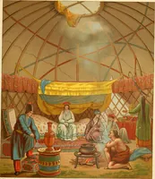 Picture 53 of 109 from Le costume historique. Cinq cents planches, trois cents en couleurs, or et argent, deux cents en camaieu. Types principaux du vêtement et de la parure, rapprochés de ceux de l'intérieur de l'habitation dans tous les temps et chez tous les peuples, avec de nombreux détails sur le mobilier, les armes, les objets usuels, les moyens de transport, etc (1888), leaf 284