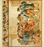 Picture 75 of 109 from Le costume historique. Cinq cents planches, trois cents en couleurs, or et argent, deux cents en camaieu. Types principaux du vêtement et de la parure, rapprochés de ceux de l'intérieur de l'habitation dans tous les temps et chez tous les peuples, avec de nombreux détails sur le mobilier, les armes, les objets usuels, les moyens de transport, etc (1888), leaf 390