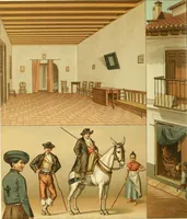 Picture 86 of 109 from Le costume historique. Cinq cents planches, trois cents en couleurs, or et argent, deux cents en camaieu. Types principaux du vêtement et de la parure, rapprochés de ceux de l'intérieur de l'habitation dans tous les temps et chez tous les peuples, avec de nombreux détails sur le mobilier, les armes, les objets usuels, les moyens de transport, etc (1888), leaf 445
