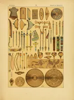 An illustration from Le costume, les armes, les bijoux, la céramique, les ustensiles, outils, objets mobiliers, etc. : chez les peuples anciens et modernes (1896)