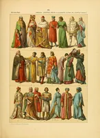 An illustration from Le costume, les armes, les bijoux, la céramique, les ustensiles, outils, objets mobiliers, etc. : chez les peuples anciens et modernes (1896)