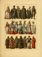 An illustration from Le costume, les armes, les bijoux, la céramique, les ustensiles, outils, objets mobiliers, etc. : chez les peuples anciens et modernes (1896)