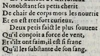 An illustration from Le description philosophale de la nature & condition des oyseaux & de l'inclination & proprieté d'iceux (1571)