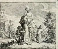 An illustration from Leerzaame zinnebeelden, en Bybel-stoffen : bestaande in Het leven van den propheet Elisa, Moses aanspraak aan Israël, en De verheugde Zacharias (1756)