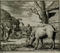 An illustration from Leerzame zinnebeelden : bestaande in christelyke bedenkingen door vergelykinge eeniger schepfelen ... (1704)