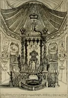 Picture 3 of 17 from Le essequie celebratesi nella chiesa delle MM. RR. Madri di S. Orsola di Mantoua : d'ordine della serenissima signora arciduchessa Isabella Clara d' Austria, duchessa di Mantoua, Monferrato, &c., per la morte dell' imperatrice augustissima Claudia Felice lei nipote (1676), leaf 8