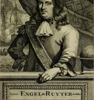 Picture 5 of 54 from Leeven en daden der doorluchtighste zee-helden en ontdeckers van landen deser eeuwen : beginnende met Christoffel Colombus, vinder van de nieuwe wereldt, en eyndigende met den roemruchtigen admirael M.A. de Ruyter, Ridd. &c. : vertoonende veel vreemde voorvallen, dappere verrichtingen, stoutmoedige bestieringen, en swaere zee-slagen, &c. : naeukeurigh, uyt veele geloofwaerdige schriften, en authentijcke stucken, by een gebracht, en beschreven (1676), leaf 12