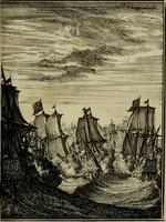 Picture 39 of 54 from Leeven en daden der doorluchtighste zee-helden en ontdeckers van landen deser eeuwen : beginnende met Christoffel Colombus, vinder van de nieuwe wereldt, en eyndigende met den roemruchtigen admirael M.A. de Ruyter, Ridd. &c. : vertoonende veel vreemde voorvallen, dappere verrichtingen, stoutmoedige bestieringen, en swaere zee-slagen, &c. : naeukeurigh, uyt veele geloofwaerdige schriften, en authentijcke stucken, by een gebracht, en beschreven (1676), leaf 508