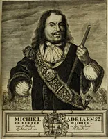 Picture 44 of 54 from Leeven en daden der doorluchtighste zee-helden en ontdeckers van landen deser eeuwen : beginnende met Christoffel Colombus, vinder van de nieuwe wereldt, en eyndigende met den roemruchtigen admirael M.A. de Ruyter, Ridd. &c. : vertoonende veel vreemde voorvallen, dappere verrichtingen, stoutmoedige bestieringen, en swaere zee-slagen, &c. : naeukeurigh, uyt veele geloofwaerdige schriften, en authentijcke stucken, by een gebracht, en beschreven (1676), leaf 586